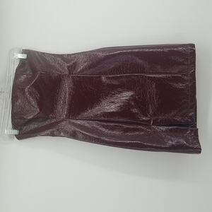 Skylar & Madison Faux Leather Strapless